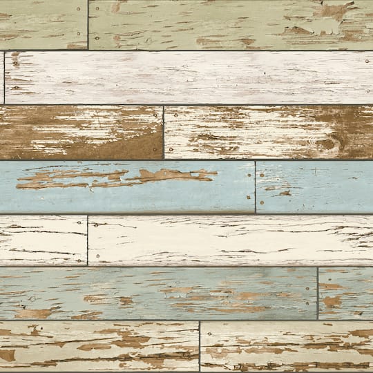 NuWallpaper Old Salem Vintage Wood Peel & Stick Wallpaper in Blue | 20.5" x 18ft | Michaelsยฎ